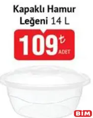 KAPAKLI HAMUR LEĞENİ 14 L